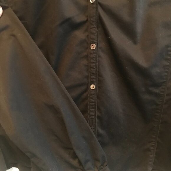Club Monaco Women’s Shirt Blouse Black Large EUC - Picture 7 of 10